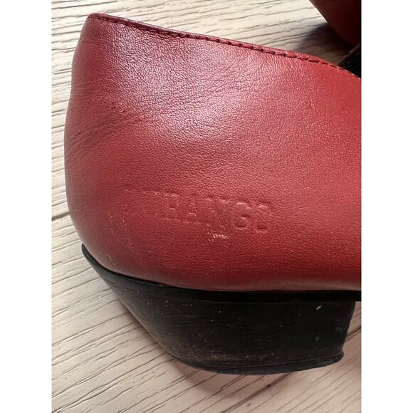 Durango ladies red leather western ankle cowgirl boots. Slip on. Sz 7.5 - Picture 4 of 8